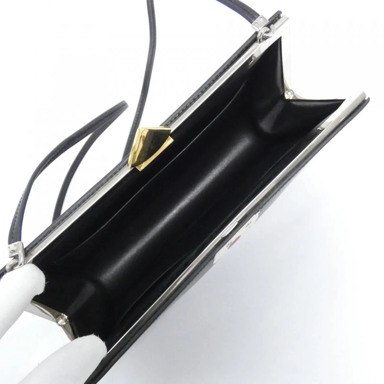 HERMES Shoulder Box Calf Black Box Calf Leather Rank A - Thumbnail 9