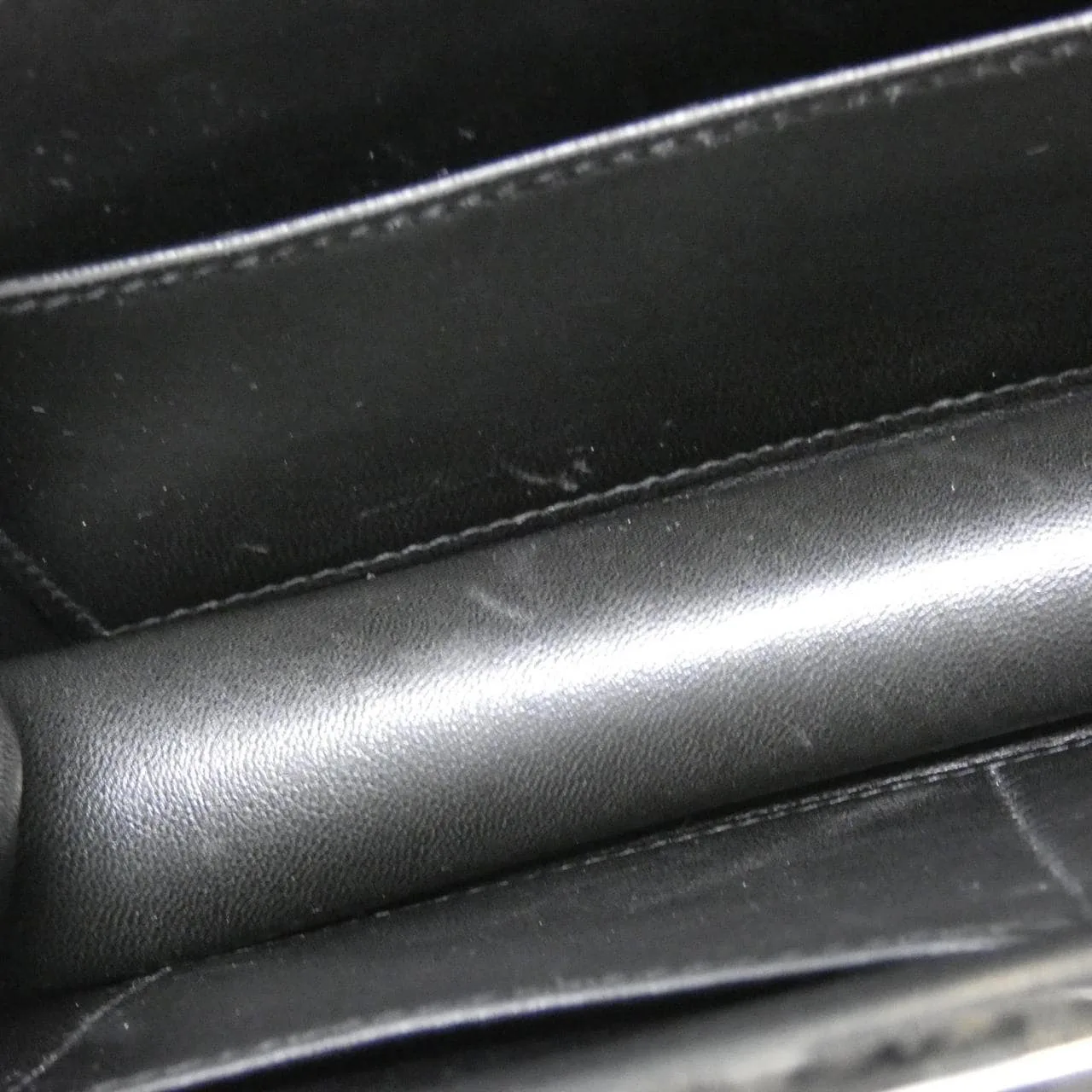 HERMES Shoulder Box Calf Black Box Calf Leather Rank A - Thumbnail 10