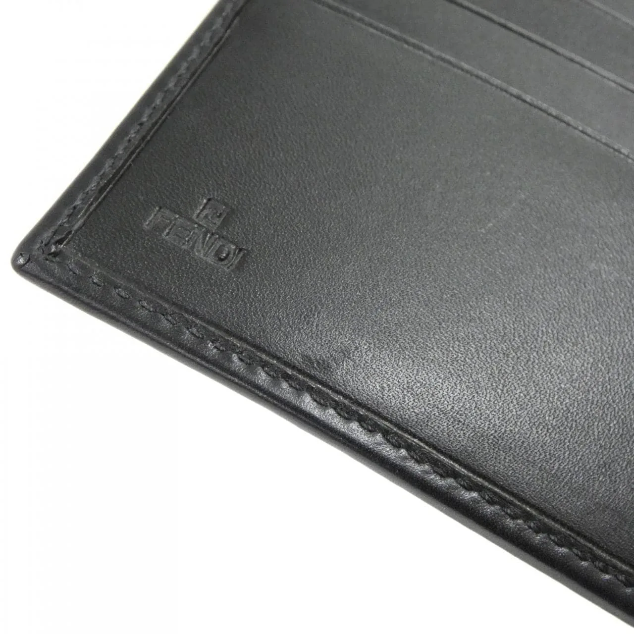 FENDI 7M0001 KHK 銀包 帆布 黑色 帆布 中古品A - 縮圖 3