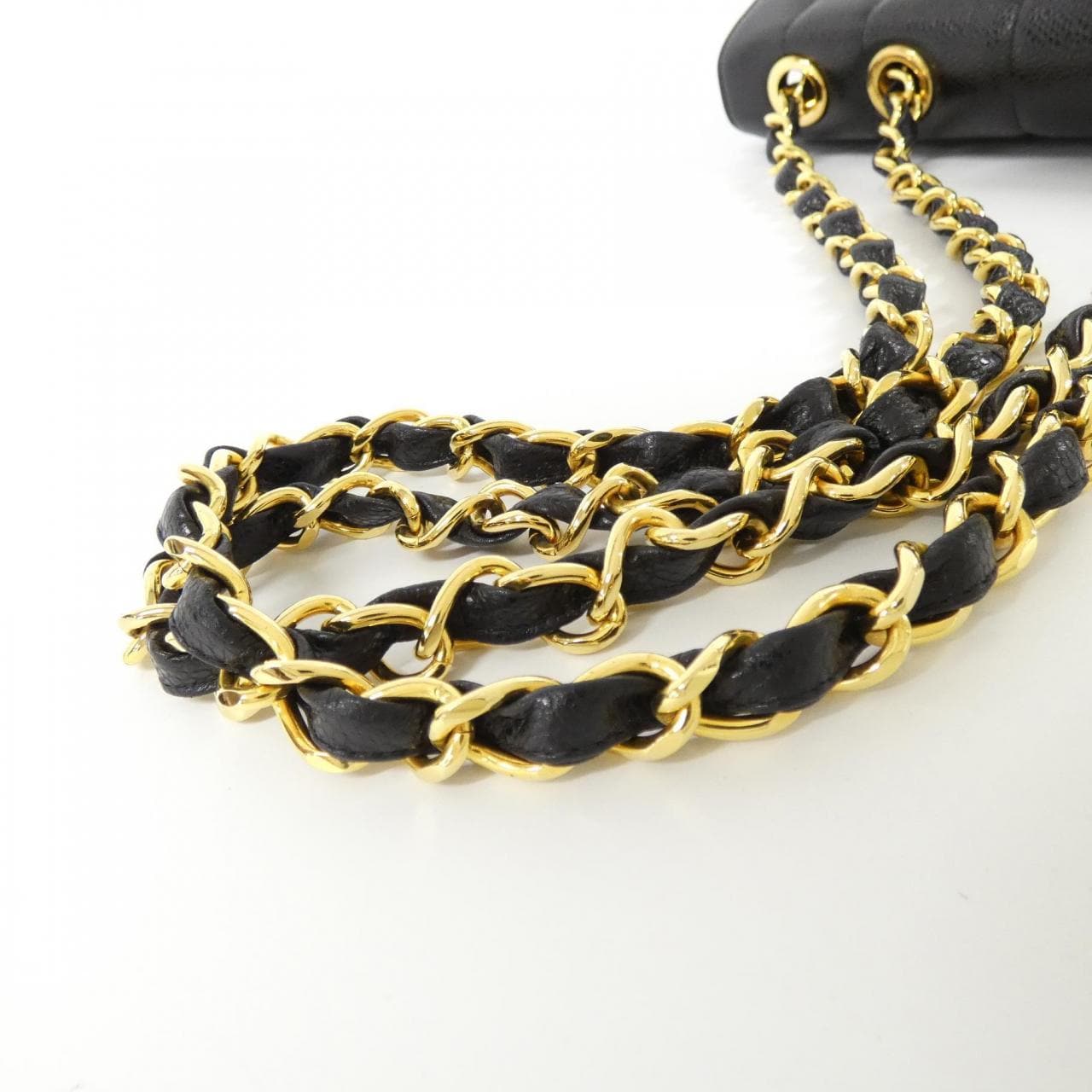 CHANEL Shoulder Grained Calfskin Black Grained Calfskin - Thumbnail 5