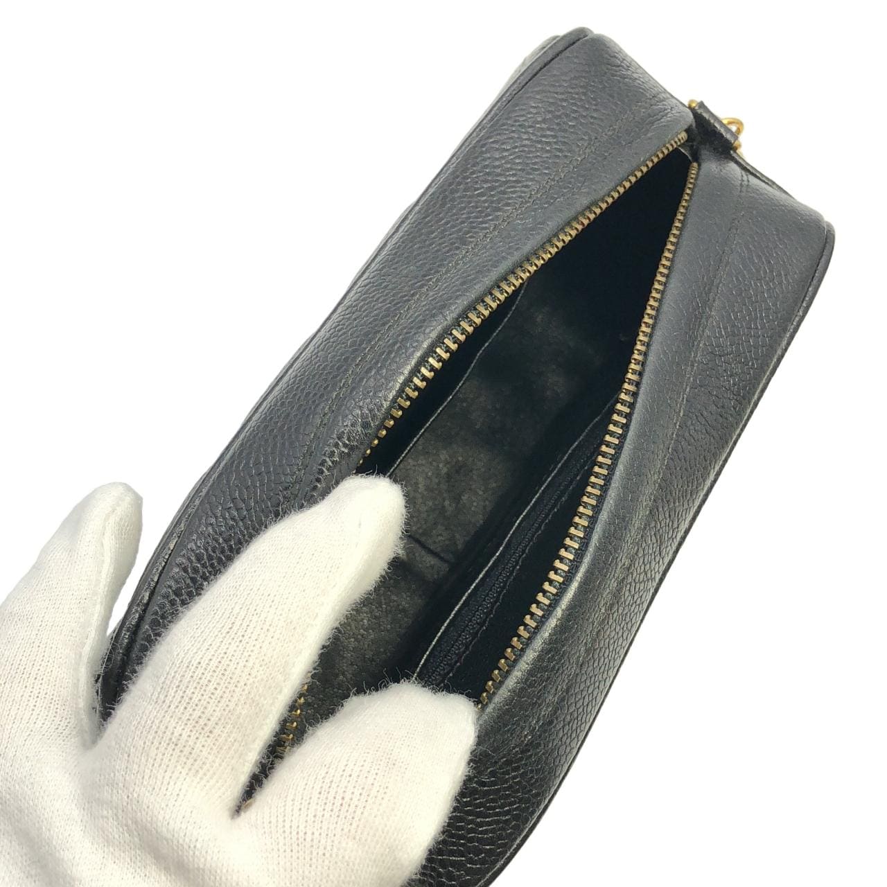 CHANEL Matelasse 02007 Shoulder Bag Grained Calfskin Black Grained Calfskin - Thumbnail 6