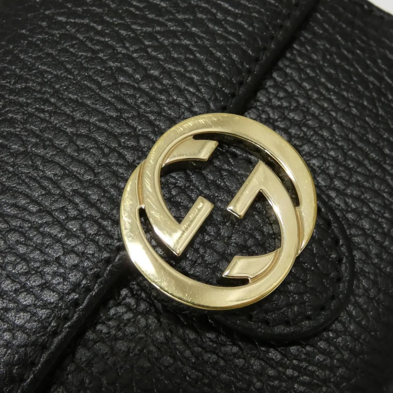 GUCCI 615525 CAO0G Wallet Leather 黑色 皮革 中古品A - 縮圖 3