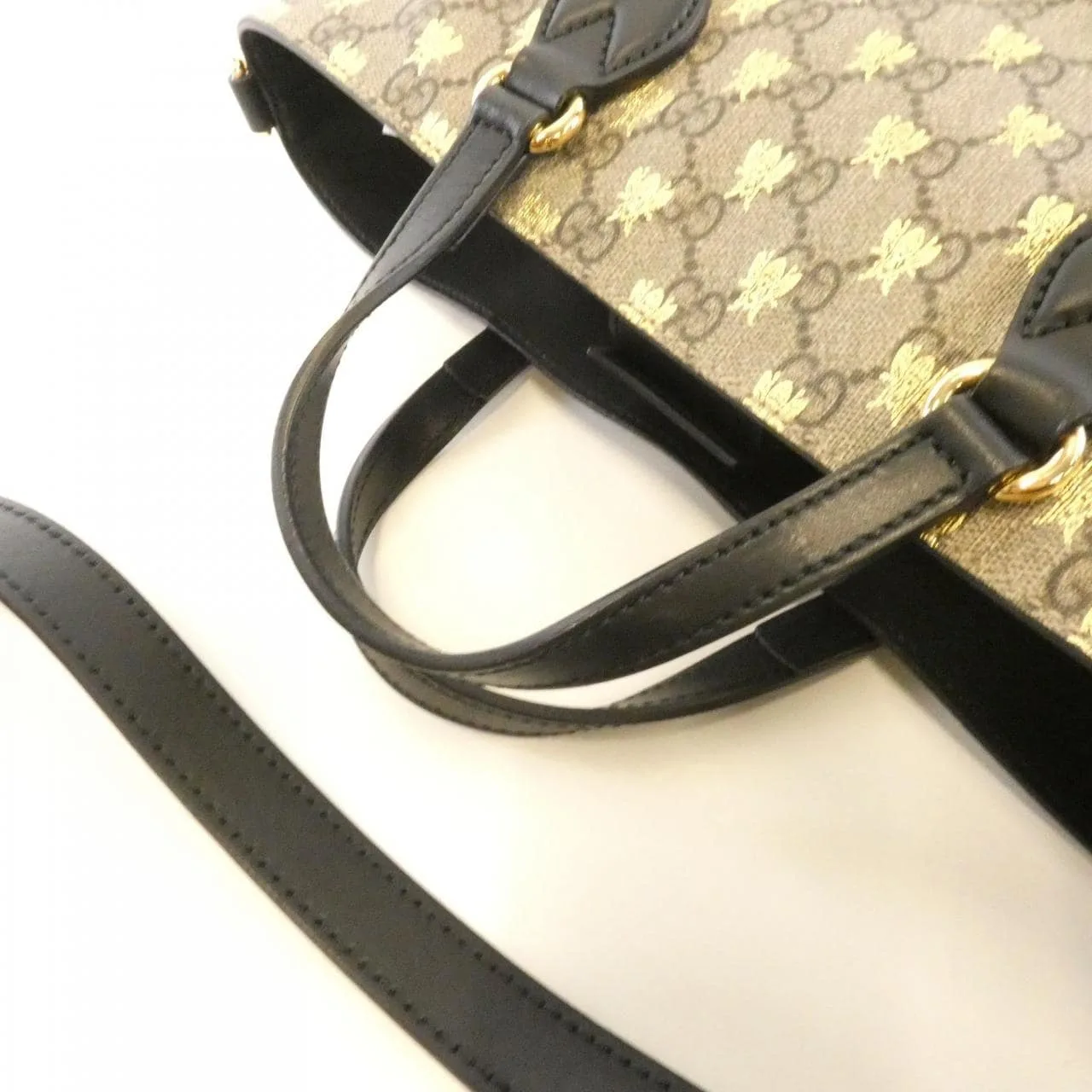 GUCCI 473887 9IKIG Handbag Canvas Black Canvas - Thumbnail 4