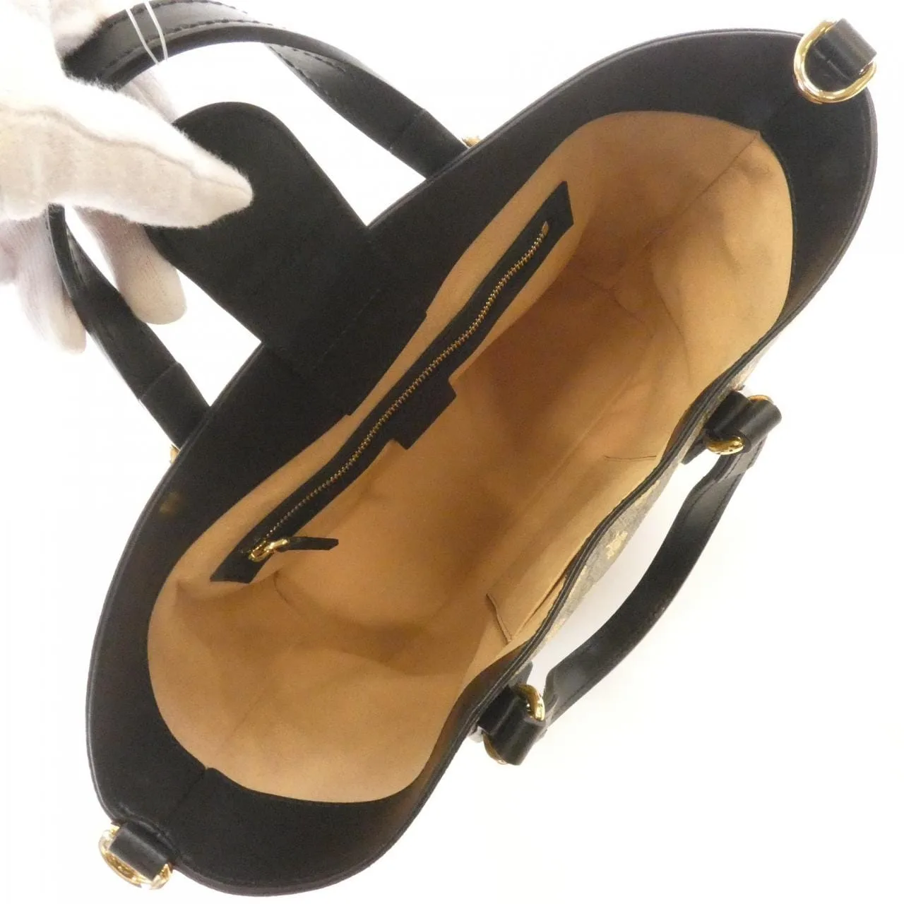 GUCCI 473887 9IKIG Handbag Canvas Black Canvas - Thumbnail 6