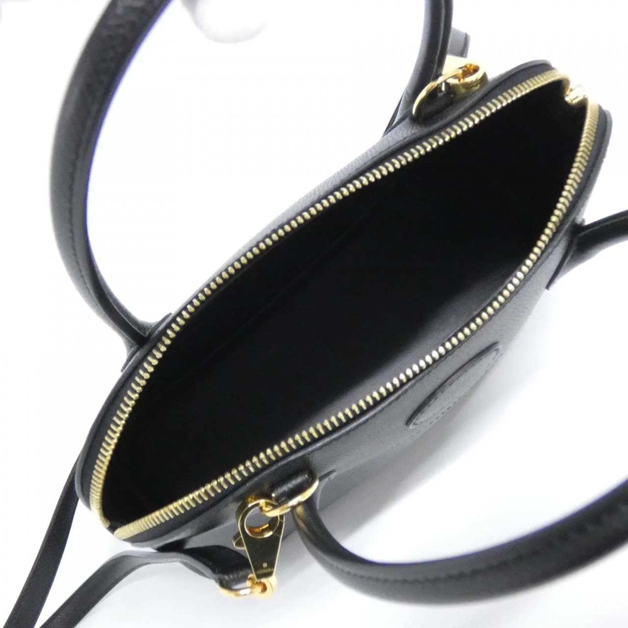 HERMES Bolide 049431CC Handbag Epsom Black Epsom Leather Rank A - Thumbnail 7