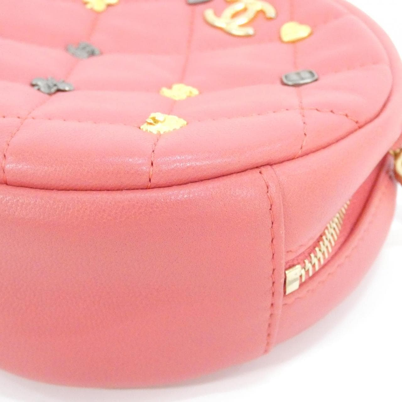 CHANEL 81620 Shoulder Bag Lambskin 粉色 羊皮 中古品B - 縮圖 3