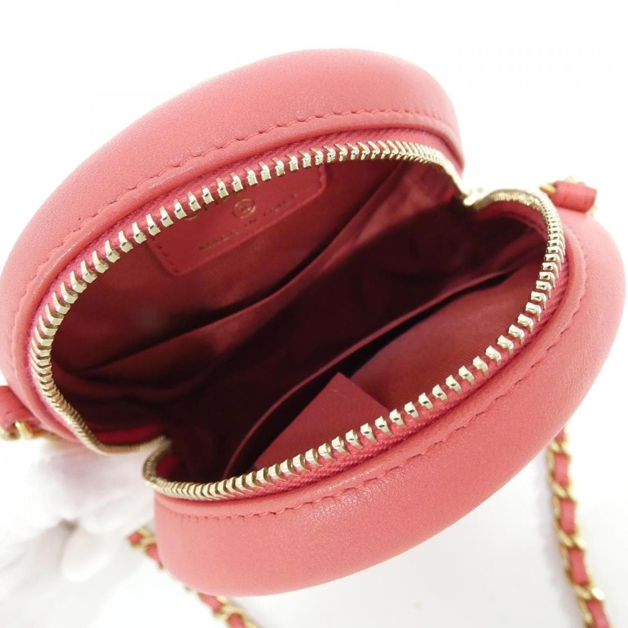 CHANEL 81620 Shoulder Bag Lambskin 粉色 羊皮 中古品B - 縮圖 10