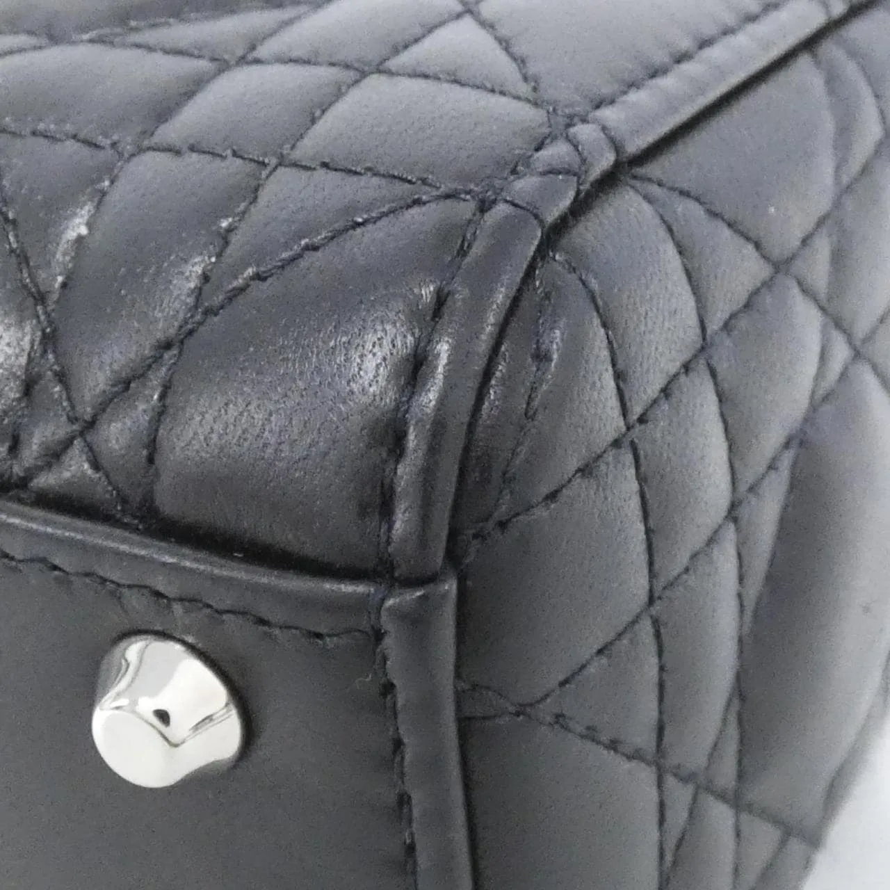 DIOR Lady Dior M0505PNGE Handbag Lambskin Black Lambskin Rank A - Thumbnail 3