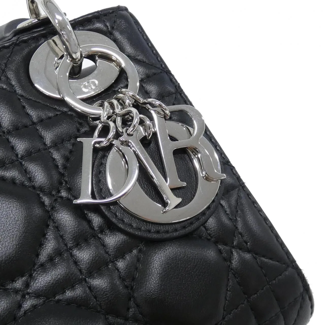 DIOR Lady Dior M0505PNGE Handbag Lambskin Black Lambskin Rank A - Thumbnail 5