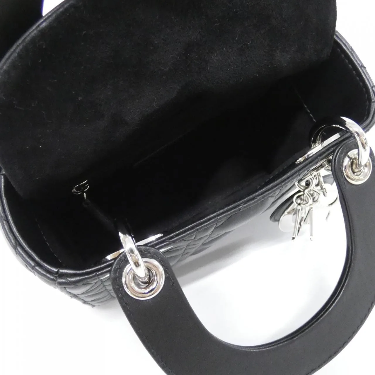 DIOR Lady Dior M0505PNGE Handbag Lambskin Black Lambskin Rank A - Thumbnail 8