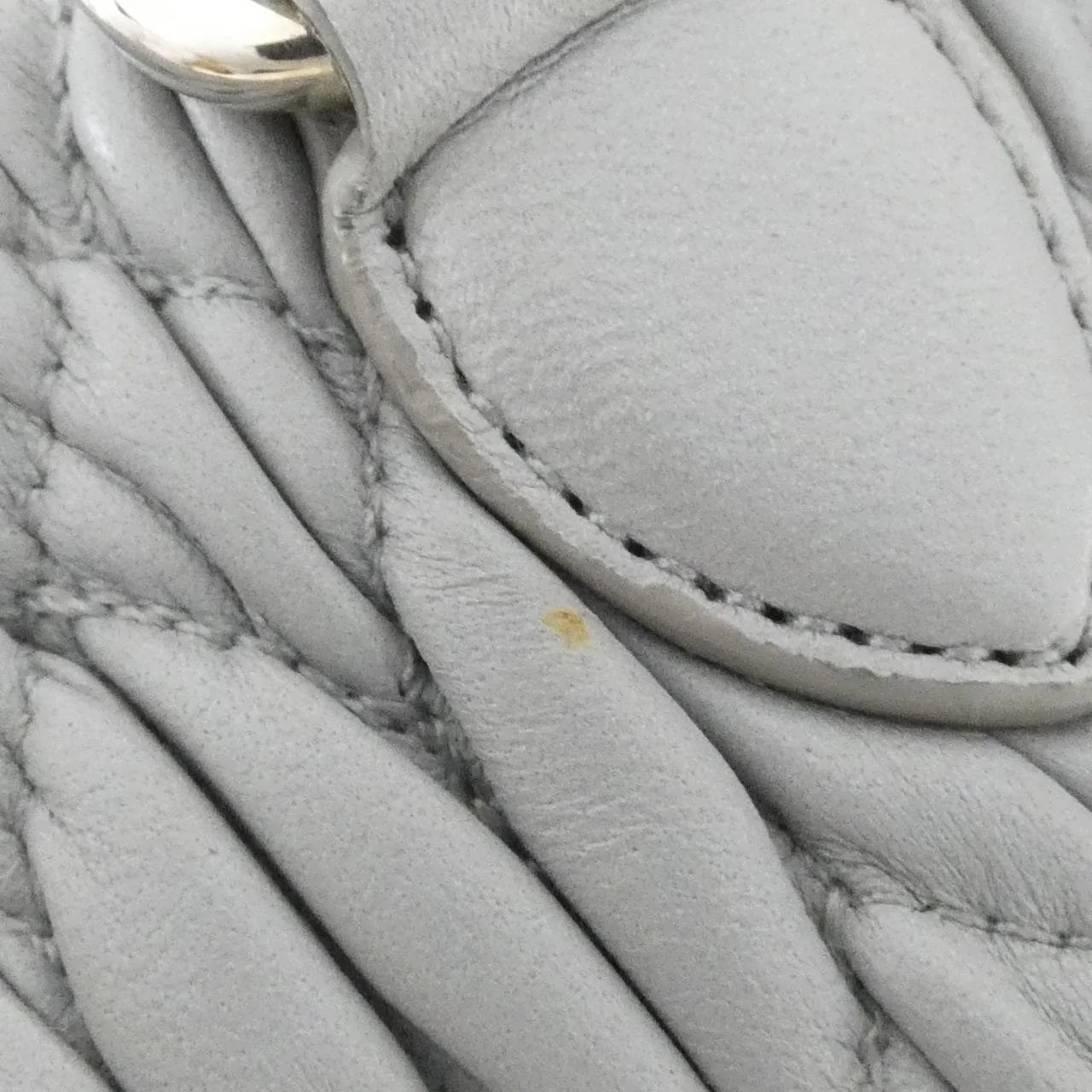 MIU MIU 5BA067 Handbag 灰色 中古品A - 縮圖 4