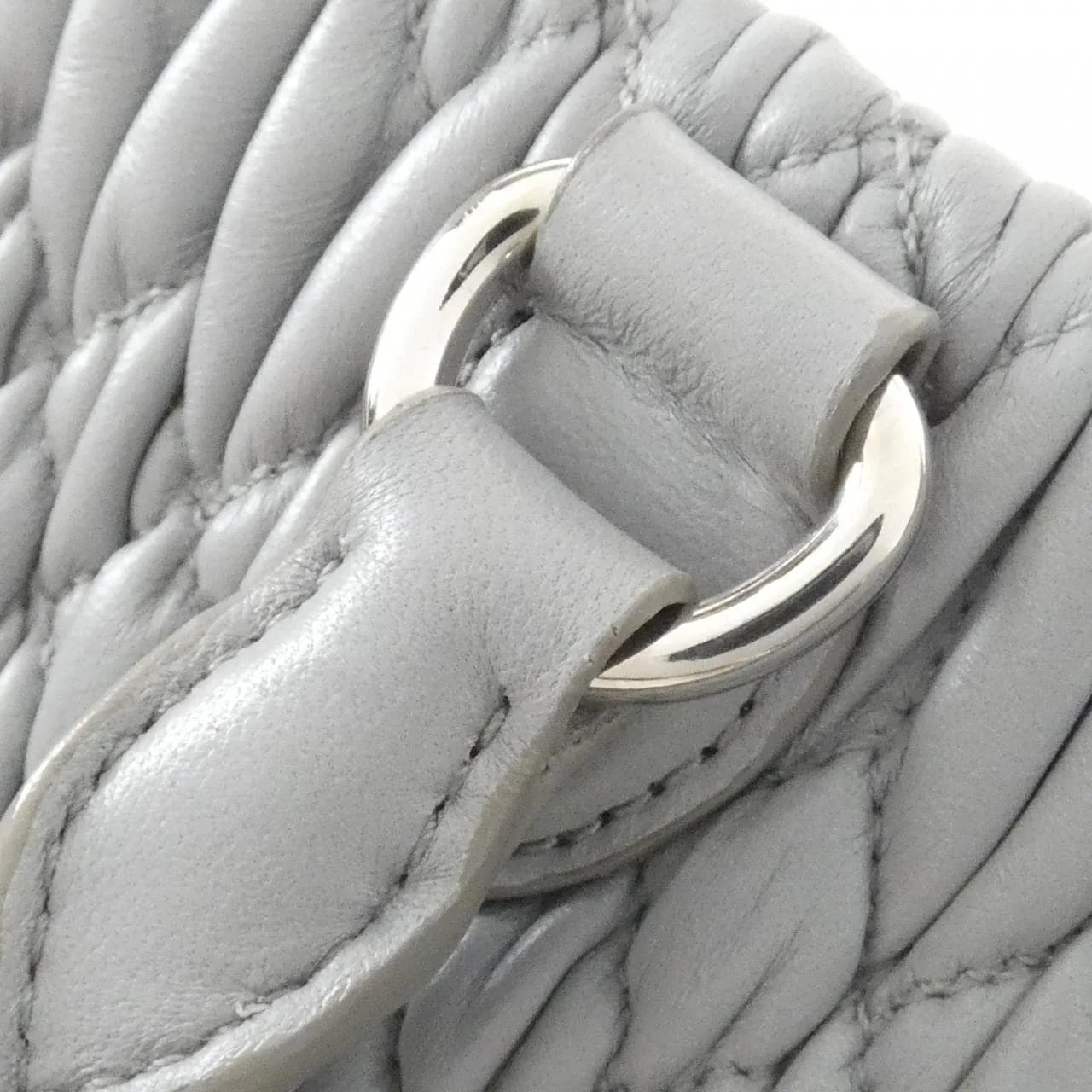 MIU MIU 5BA067 Handbag 灰色 中古品A - 縮圖 5