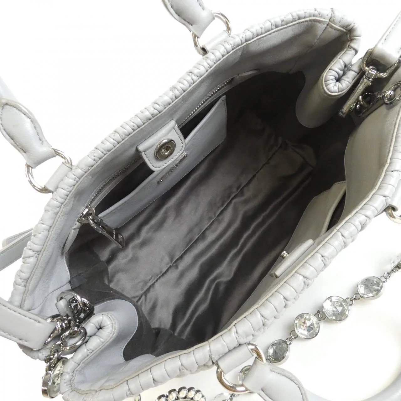 MIU MIU 5BA067 Handbag 灰色 中古品A - 縮圖 9