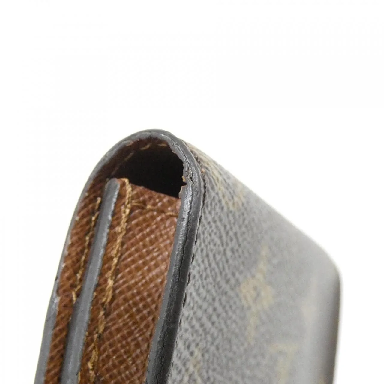 LOUIS VUITTON M63801 Card Case Monogram 黑色 Monogram 中古品A - 縮圖 3