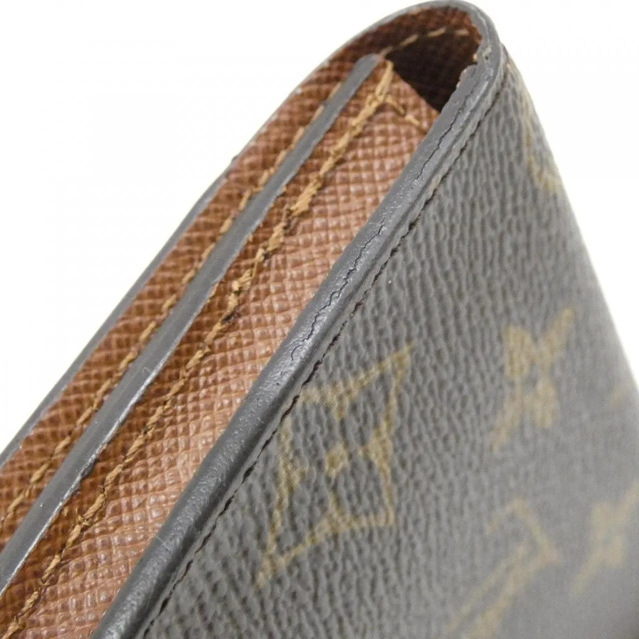 LOUIS VUITTON M63801 Card Case Monogram 黑色 Monogram 中古品A - 縮圖 4