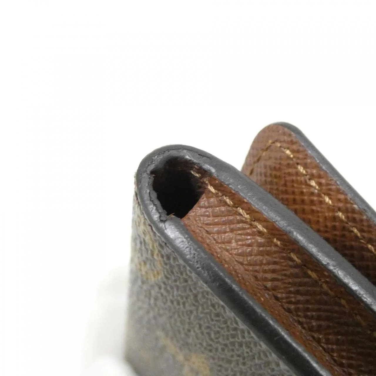 LOUIS VUITTON M63801 Card Case Monogram 黑色 Monogram 中古品A - 縮圖 5