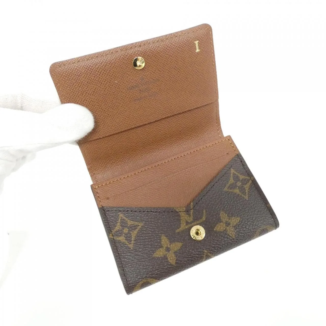 LOUIS VUITTON M63801 Card Case Monogram 黑色 Monogram 中古品A - 縮圖 7