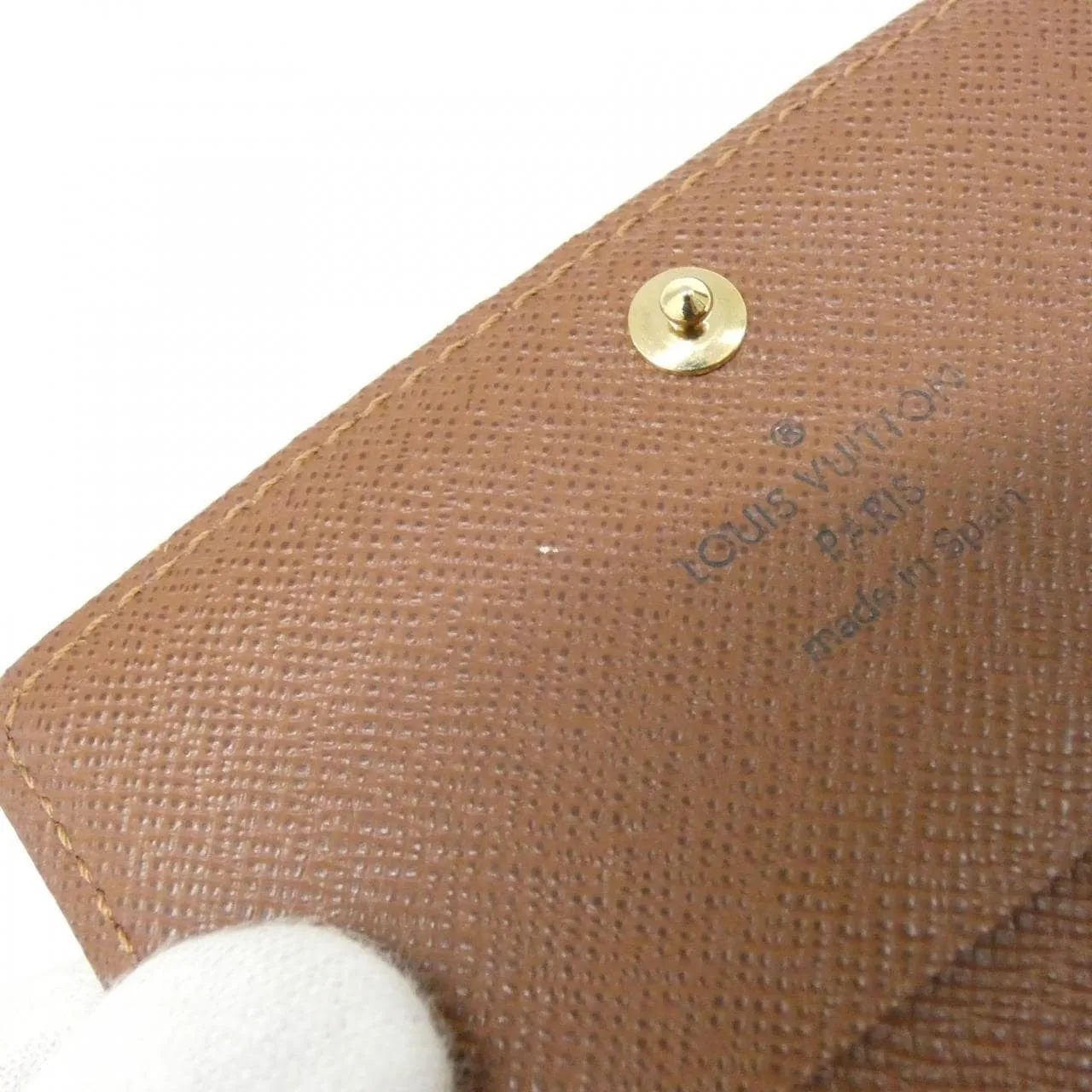 LOUIS VUITTON M63801 Card Case Monogram 黑色 Monogram 中古品A - 縮圖 8