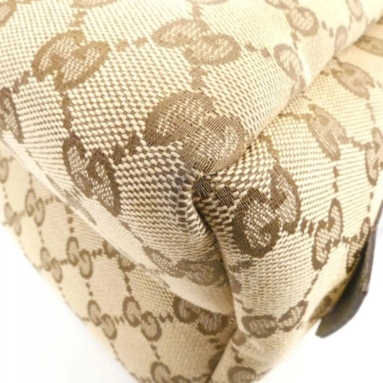 GUCCI 124542 Handbag Canvas 米色 帆布 中古品B - 縮圖 2