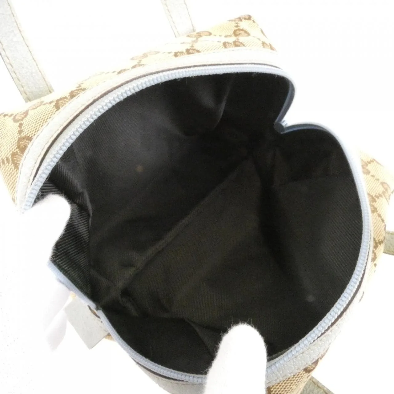 GUCCI 124542 Handbag Canvas 米色 帆布 中古品B - 縮圖 7