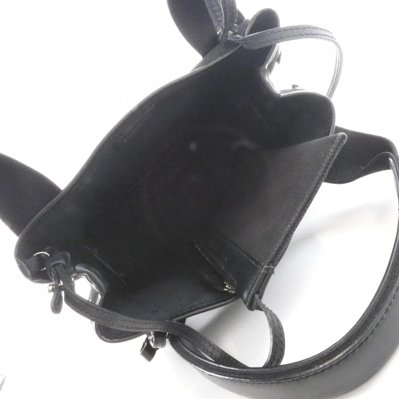 BALENCIAGA 390346 2HH3N Handbag Canvas 深藍色 帆布 中古品B - 縮圖 8