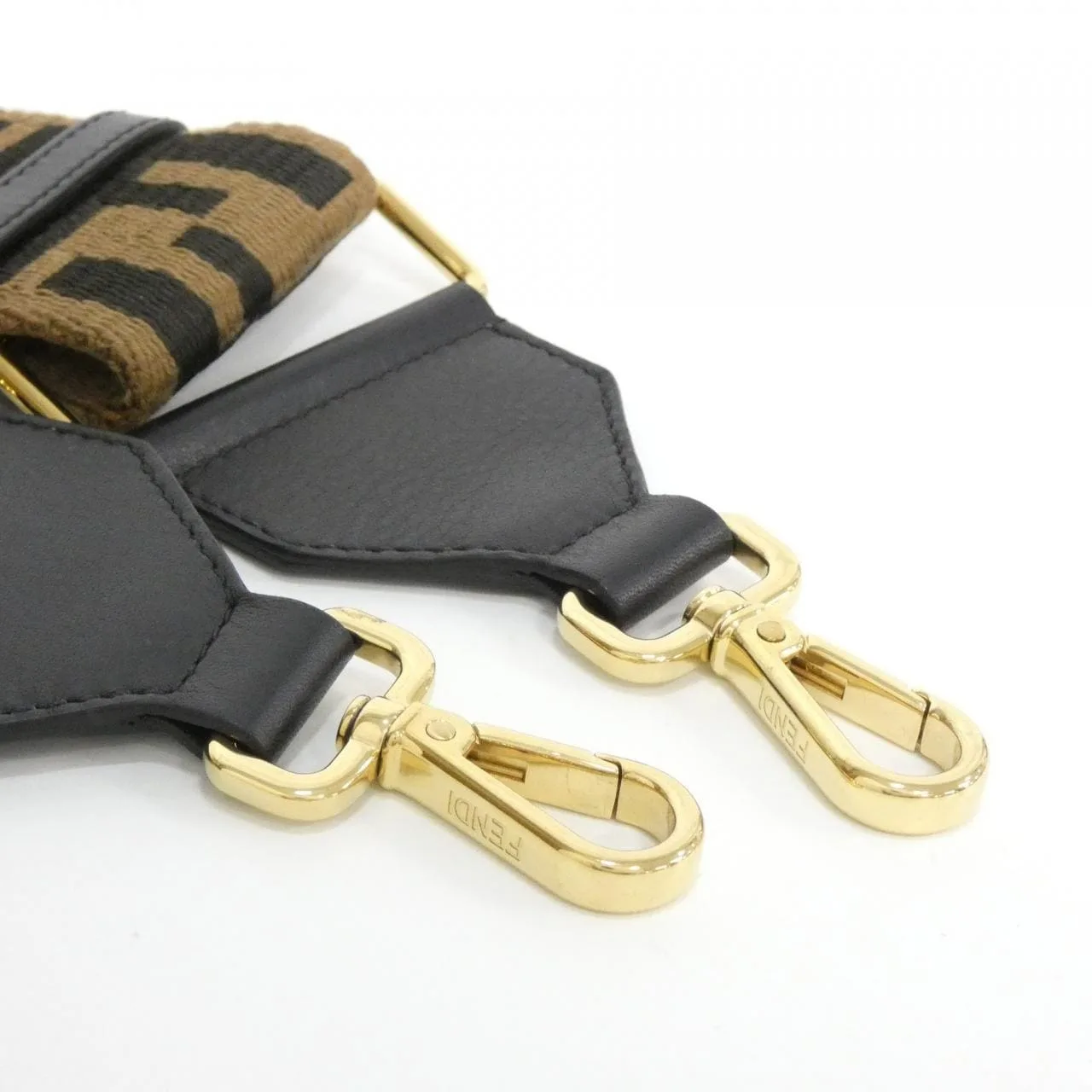 FENDI 8AV134 ADKG Wallet Canvas 黑色 帆布 中古品A - 縮圖 4