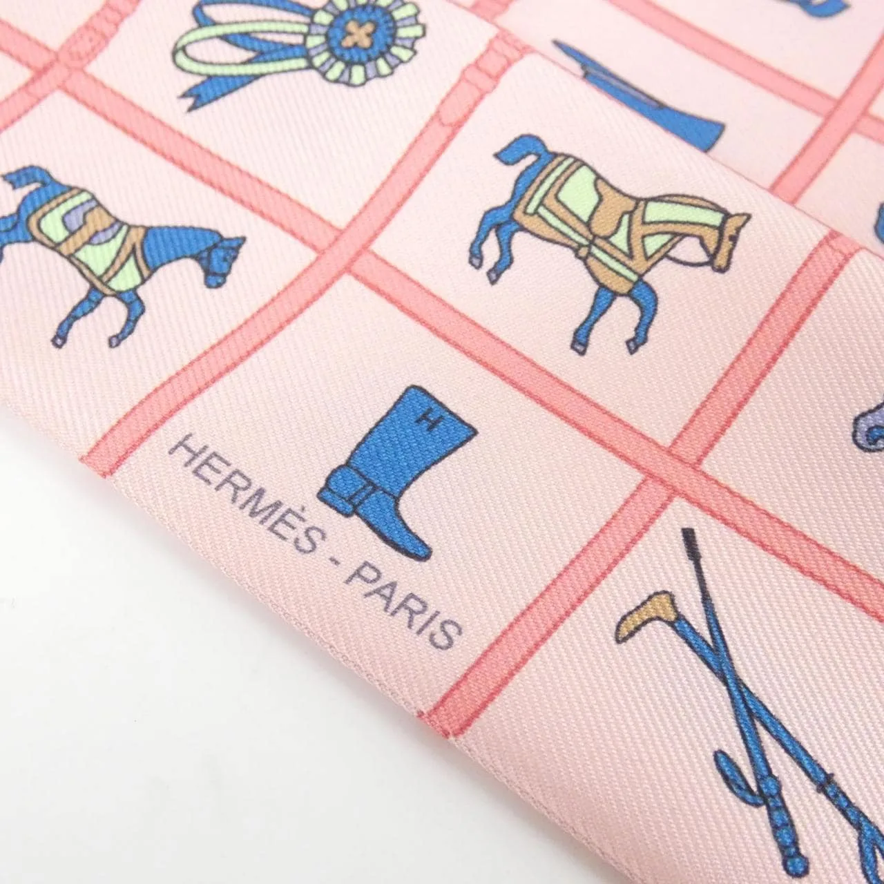 HERMES 061356S Scarf Blue Rank A - Thumbnail 3