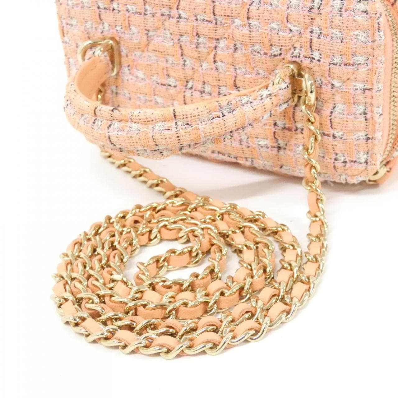 CHANEL Timeless Classic AP2199 Handbag Tweed Pink Tweed - Thumbnail 8