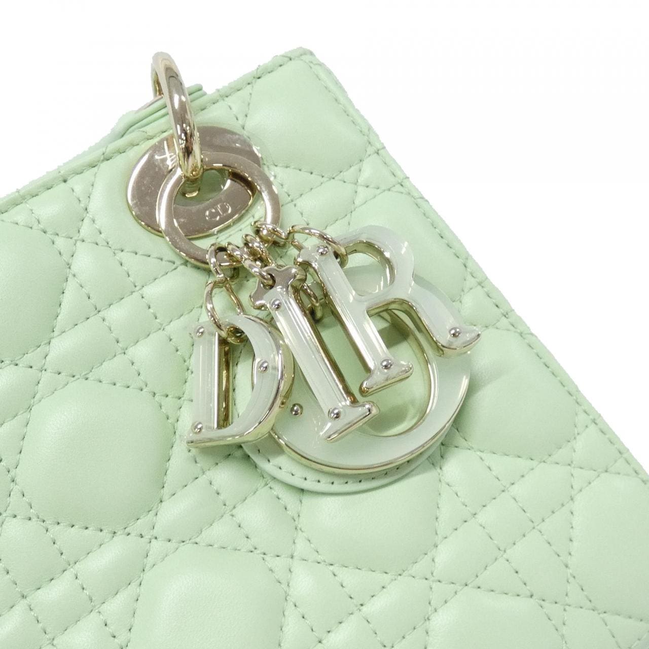 DIOR Lady Dior M0531ONII Shoulder Bag Lambskin 黑色 羊皮 中古品A - 縮圖 5