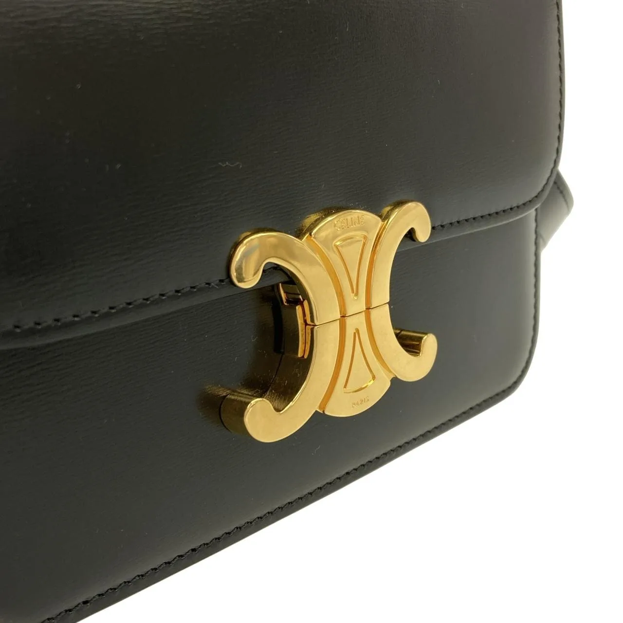 CELINE Triomphe 188423BF4 Shoulder 黑色 中古品A - 縮圖 4