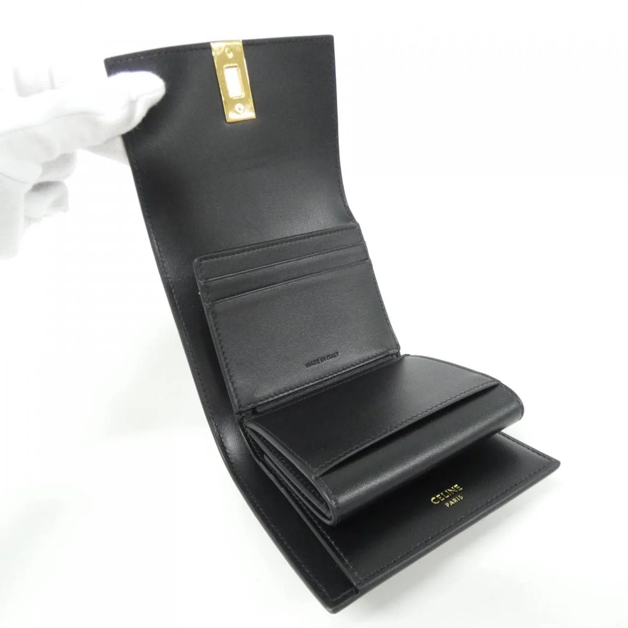 CELINE 10F523CQ7 Wallet 黑色 中古品A - 縮圖 5