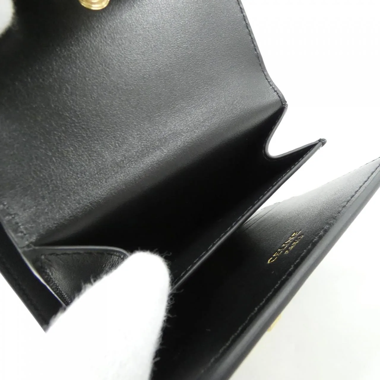 CELINE 10F523CQ7 Wallet 黑色 中古品A - 縮圖 6