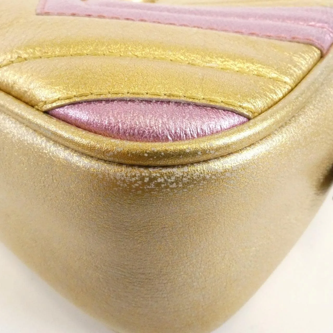 GUCCI Marmont 447632 Shoulder Leather Gold Leather Rank A - Thumbnail 3