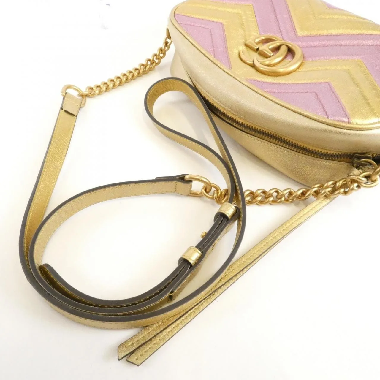 GUCCI Marmont 447632 Shoulder Leather Gold Leather Rank A - Thumbnail 5