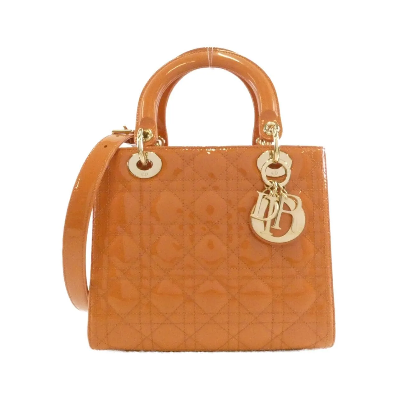 DIOR Lady Dior M0565OWCB Handbag Patent Leather Black