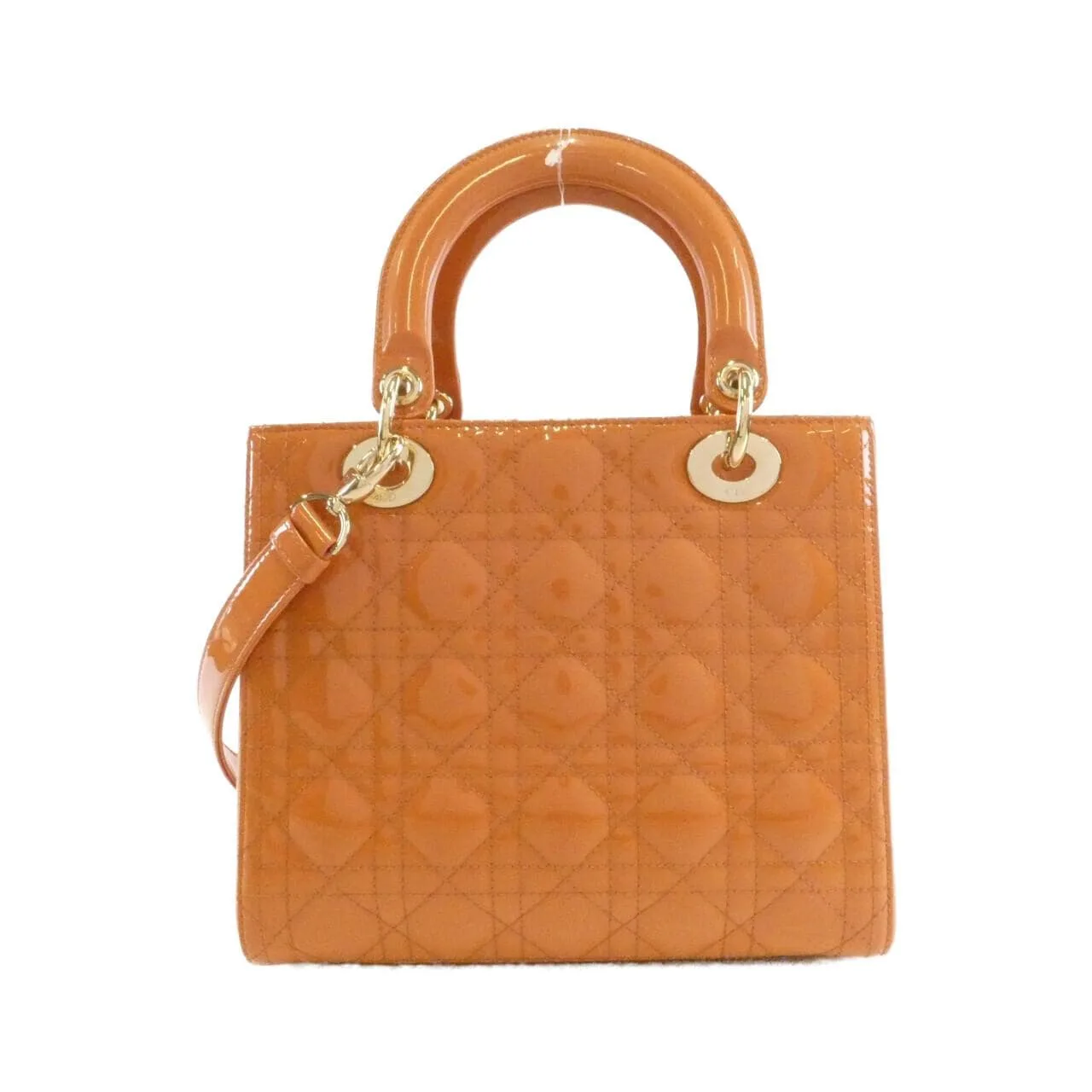 DIOR Lady Dior M0565OWCB Handbag Patent Leather 黑色 漆皮 中古品A - 縮圖 2