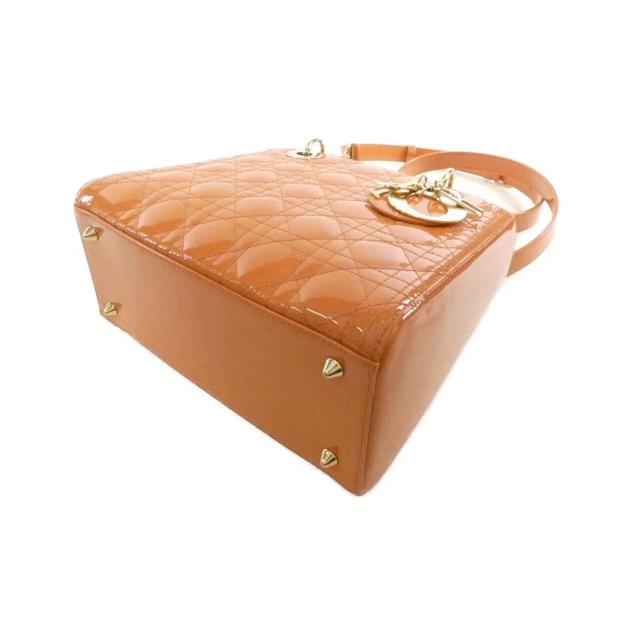 DIOR Lady Dior M0565OWCB Handbag Patent Leather 黑色 漆皮 中古品A - 縮圖 3