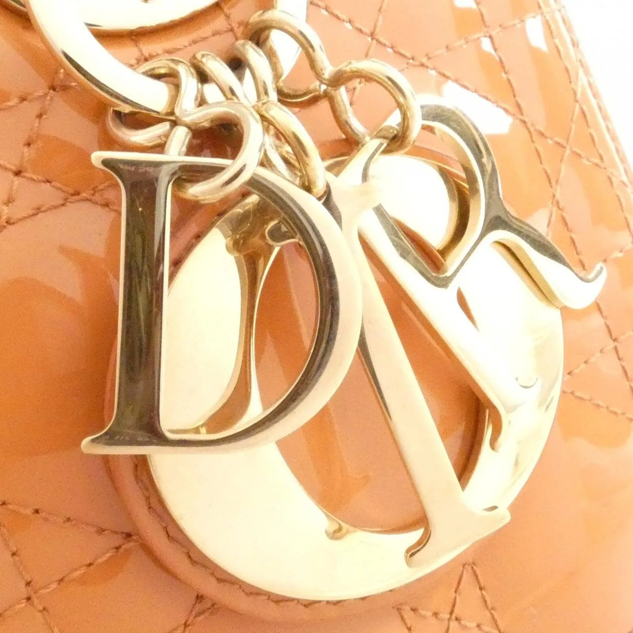 DIOR Lady Dior M0565OWCB Handbag Patent Leather 黑色 漆皮 中古品A - 縮圖 4