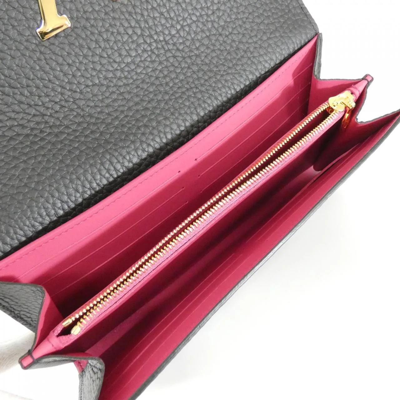 LOUIS VUITTON Capucines M61248 Wallet Black Rank A - Thumbnail 4