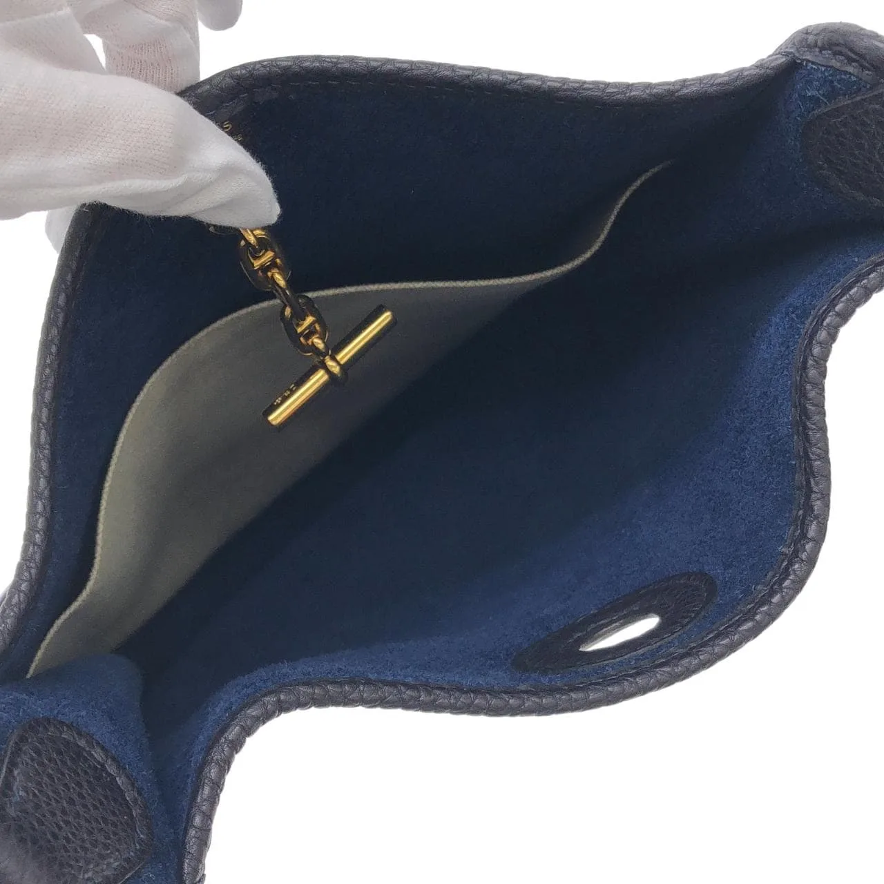 HERMES Shoulder Togo Blue Togo Leather Rank A - Thumbnail 7