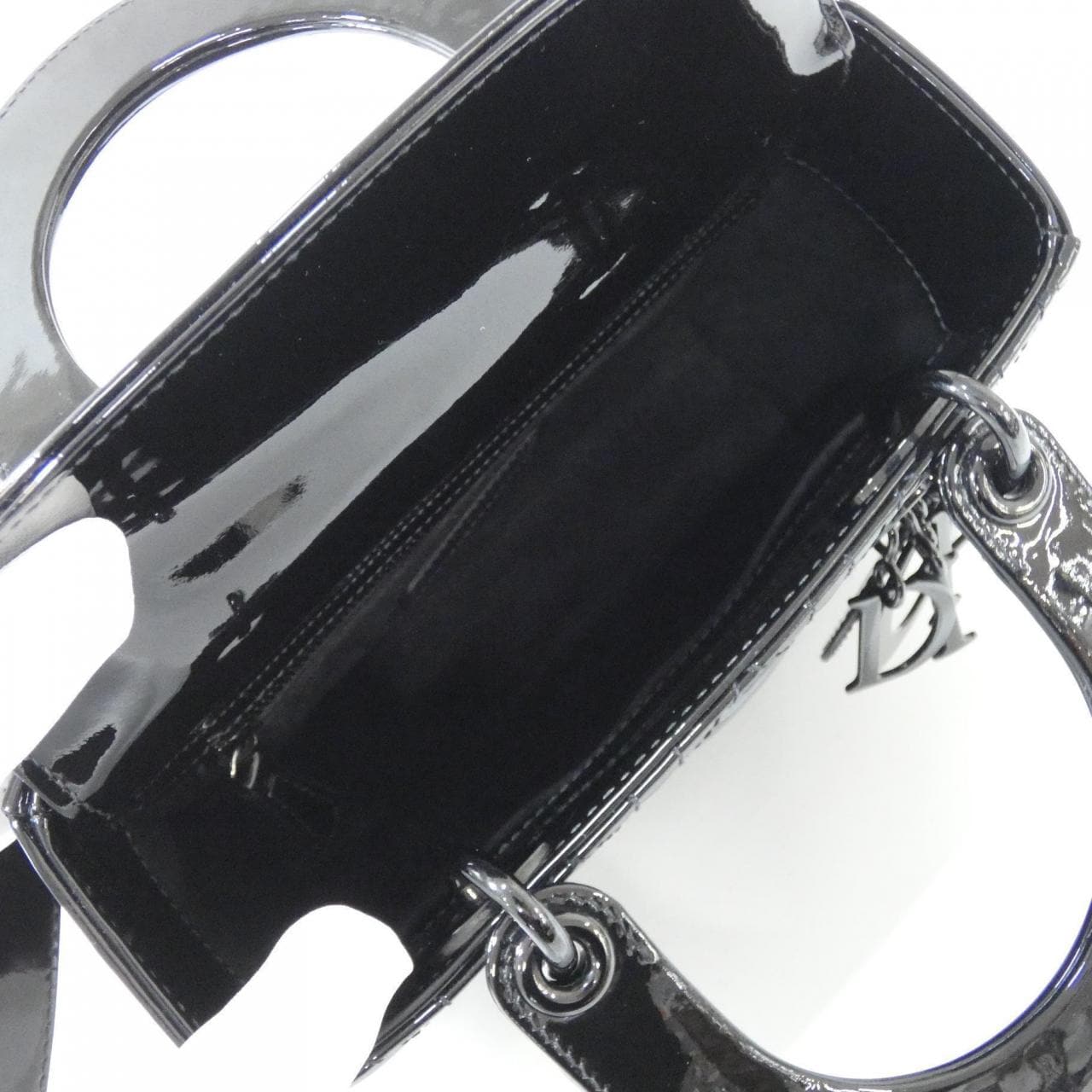 DIOR Lady Dior M0531NWDD Bag Patent Leather 黑色 漆皮 中古品A - 縮圖 7