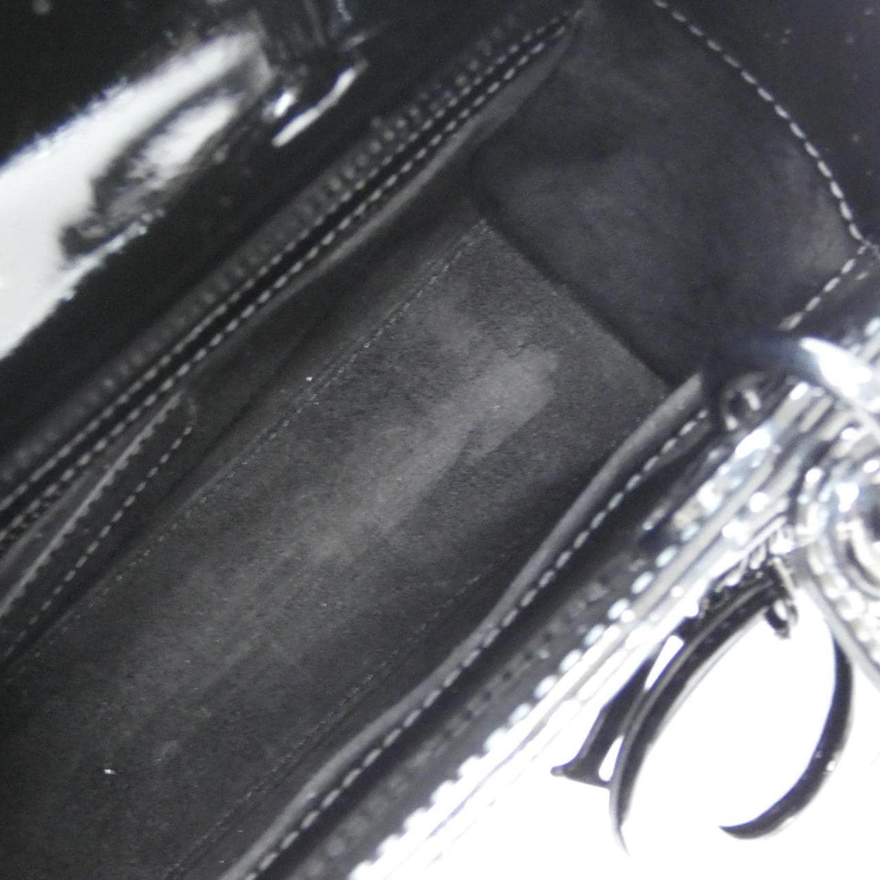DIOR Lady Dior M0531NWDD Bag Patent Leather 黑色 漆皮 中古品A - 縮圖 8