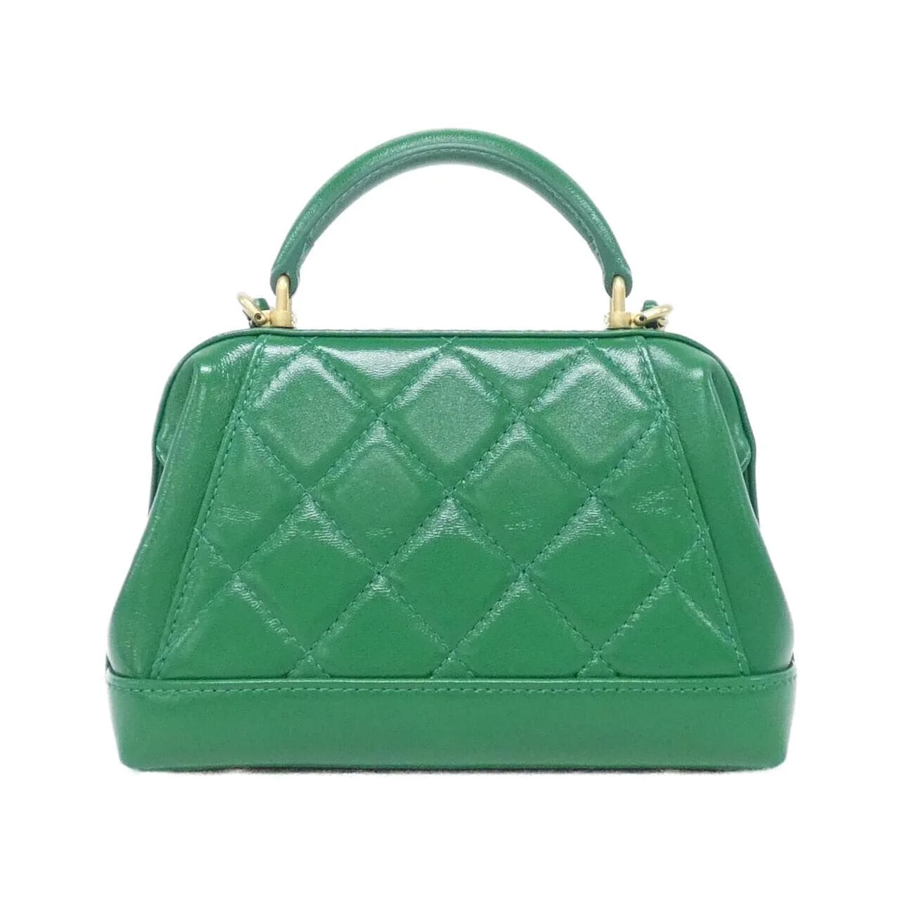 CHANEL AS4958 Handbag Lambskin Green Lambskin Rank A - Thumbnail 2