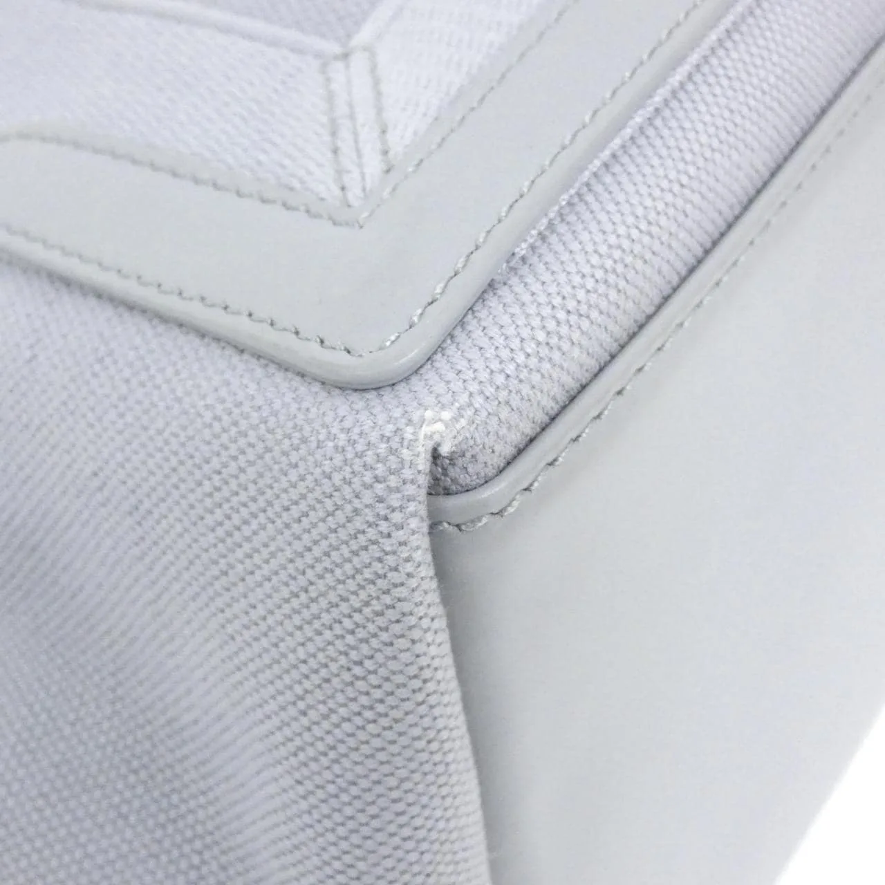 BALENCIAGA 339933 AQ38N Handbag Canvas 深藍色 帆布 中古品B - 縮圖 4