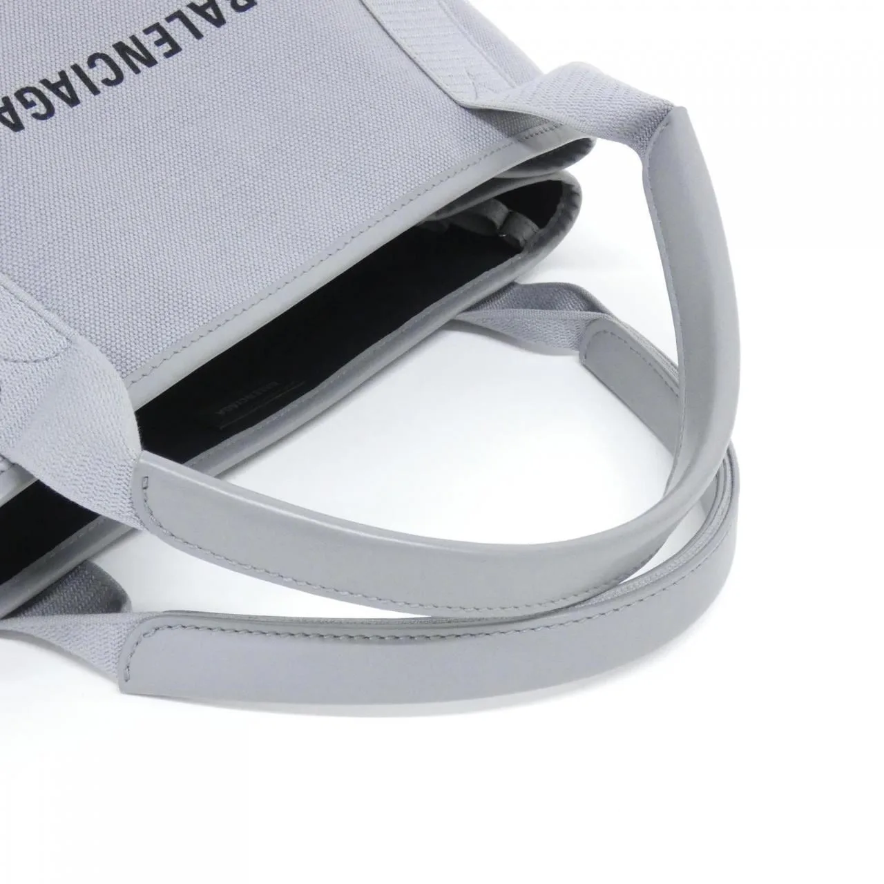 BALENCIAGA 339933 AQ38N Handbag Canvas 深藍色 帆布 中古品B - 縮圖 6