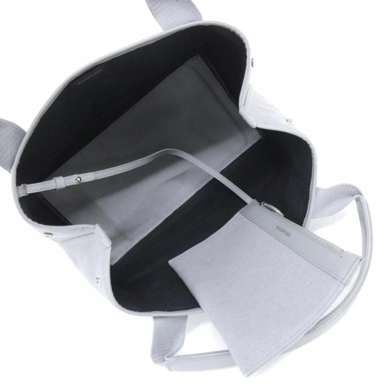 BALENCIAGA 339933 AQ38N Handbag Canvas 深藍色 帆布 中古品B - 縮圖 7