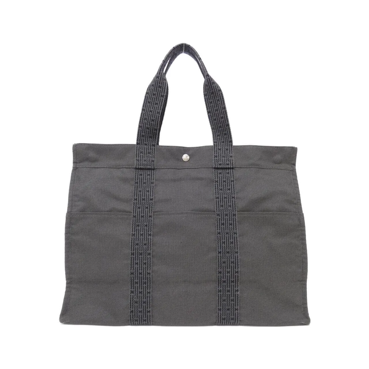 HERMES 100941M Handbag Canvas Black