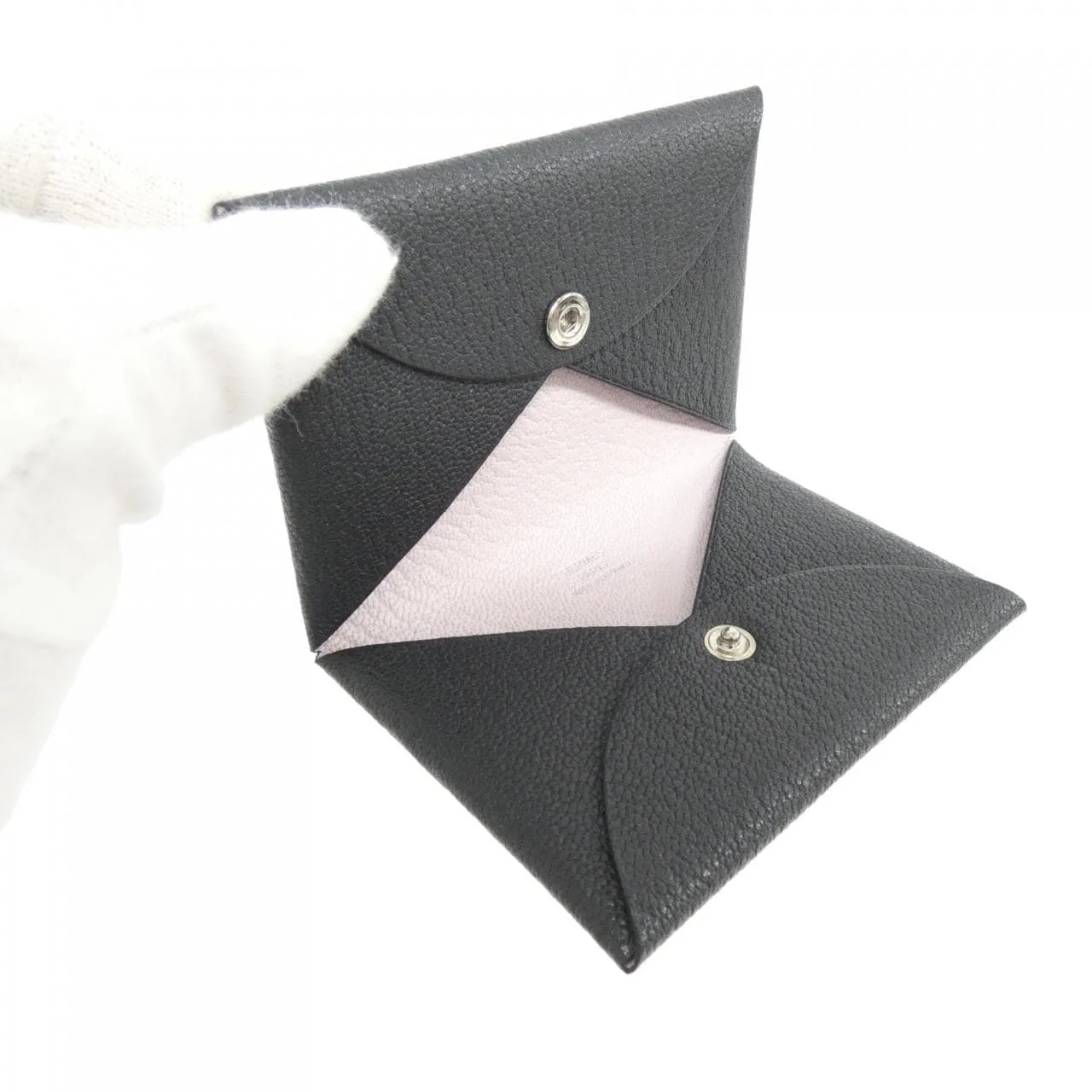 HERMES 078476CK Card Case Black Rank A - Thumbnail 2