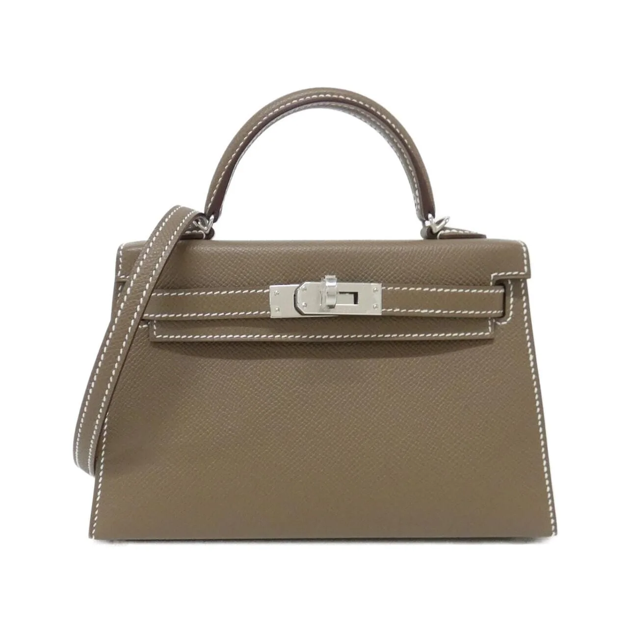 HERMES Kelly 071302CK Handbag Epsom Etoupe