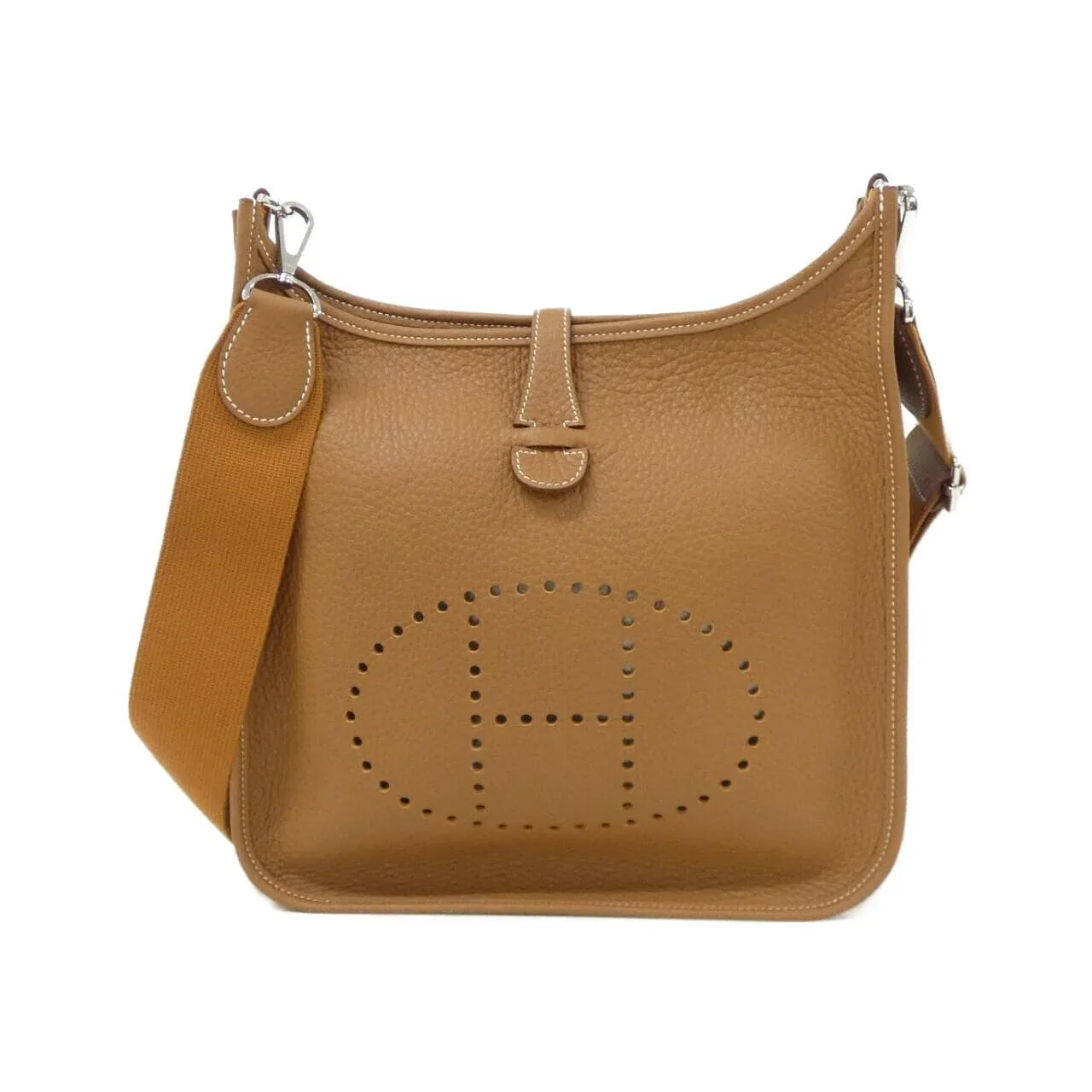 HERMES Evelyne 056277CK Shoulder Clemence Gold